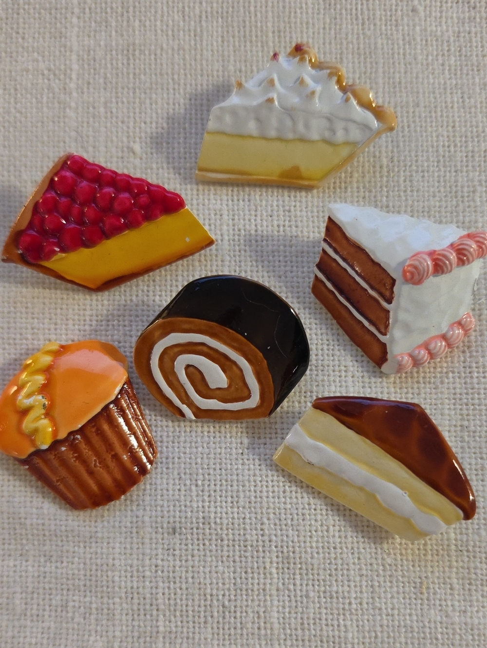Assorted Vintage JJ Jonet Dessert  Pins Brooch